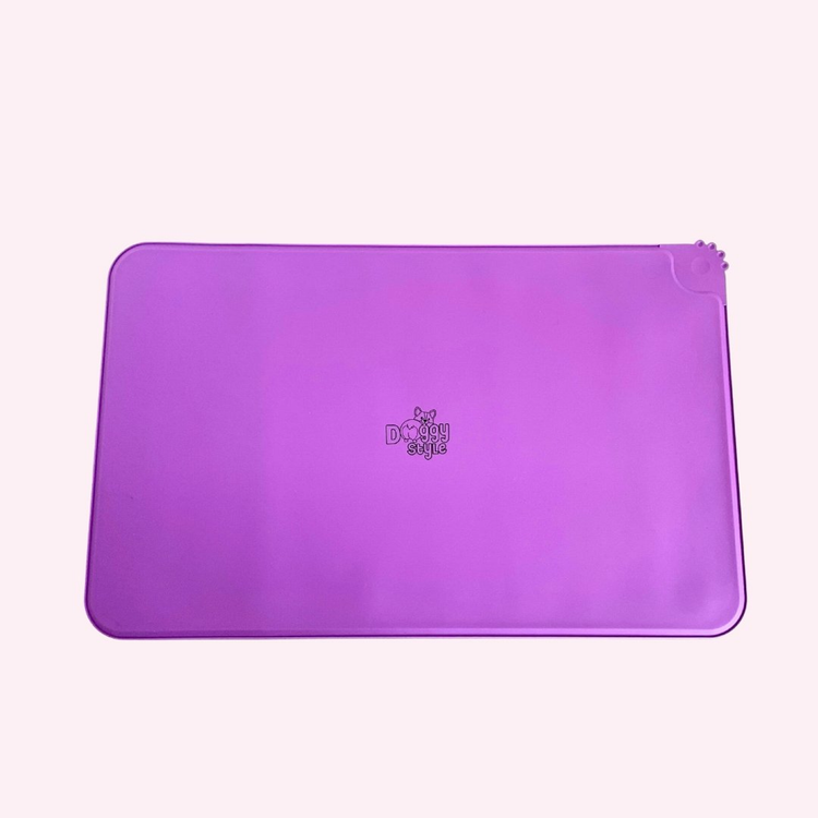 "Hangry" Purple Silicone Dog Feeding Mat