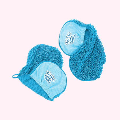 "Not Chunky Just Fluffy" Dog Bath Towel - Blue
