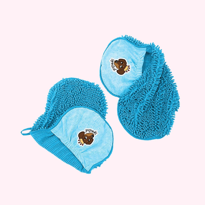 "Spoiled" Dog Bath Towel - Blue