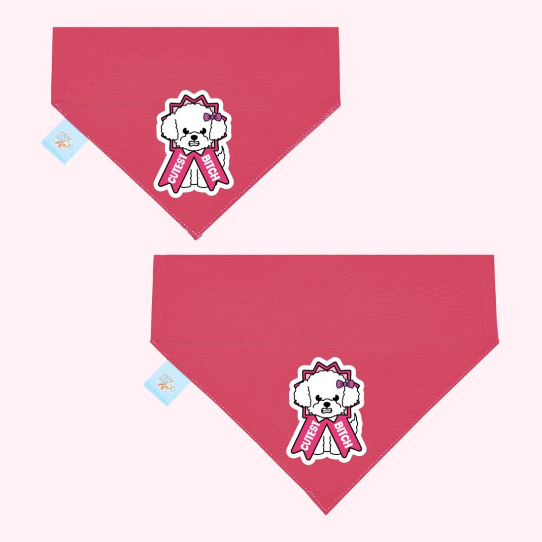 "Cutest Bitch" Pink Collar Bandana