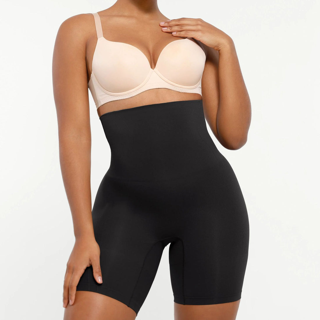 High-waisted butt-lifting shapewear shorts for women