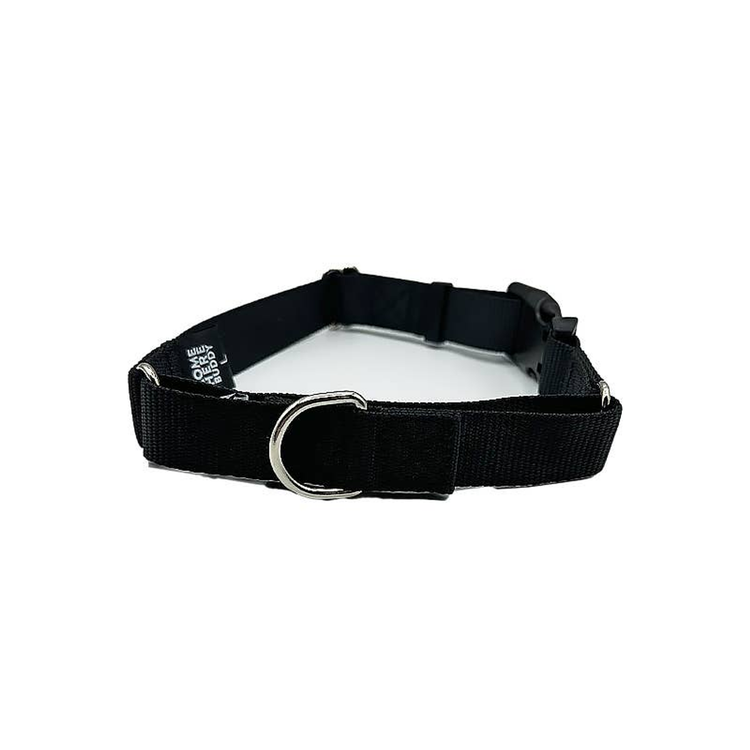 Black Martingale Dog Collar