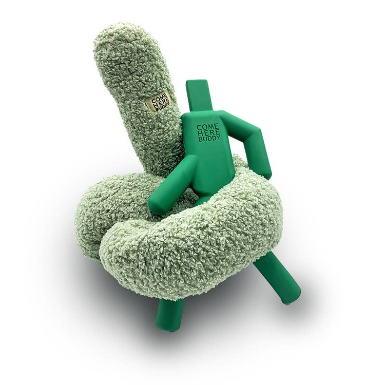 Come Here Buddy Knott Plush Dog Toy - Sage