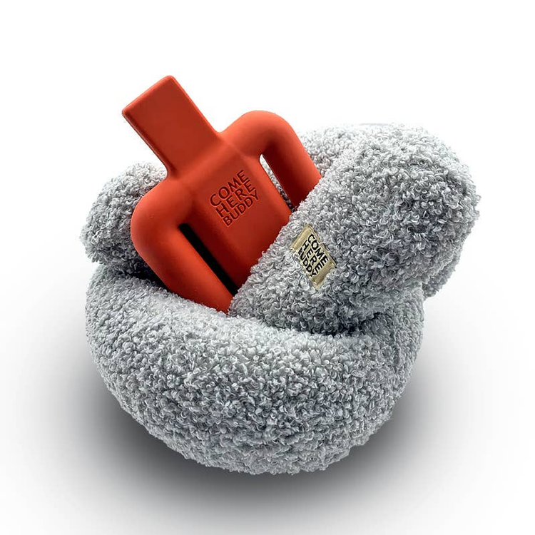 Come Here Buddy Super Knott Dog Toy - Grey