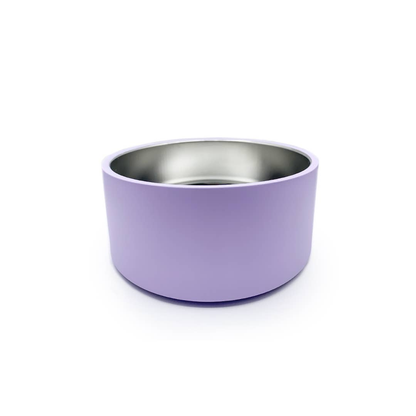 Come Here Buddy Lilac Stainless Steel Dog Bowl
