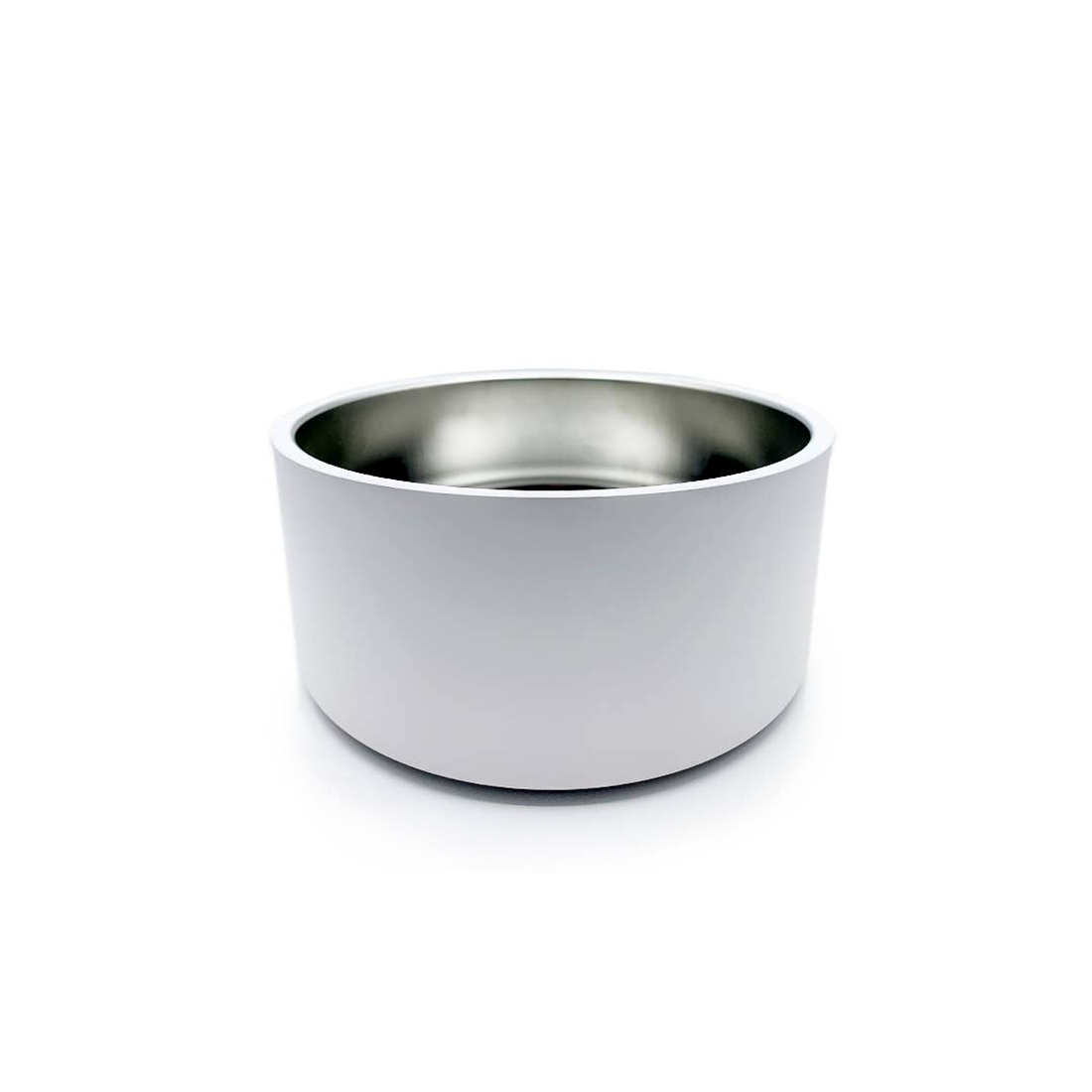 Come Here Buddy White Stainless Steel Dog Bowl