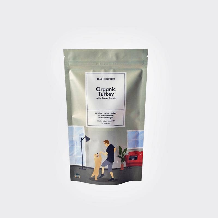 Come Here Buddy Organic Turkey with Sweet Potato Dog Treats 6oz