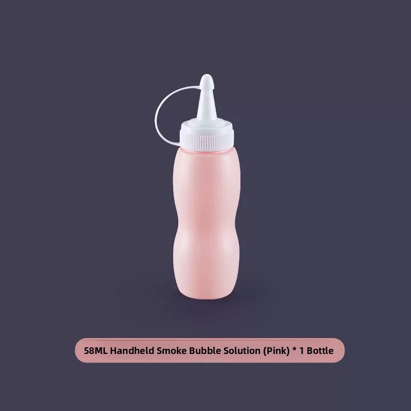 Rechargeable Smoke Bubble Gun Toy with Light Effects for Kids
