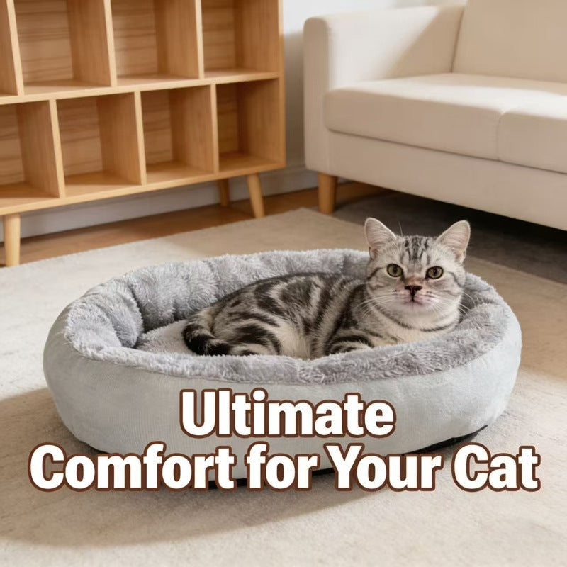 All-Season Reversible Pet Bed, Soft Plush Dog Mat for Kennel and Crate, Machine Washable Comfort Sleeping Pad for Cats and Dogs