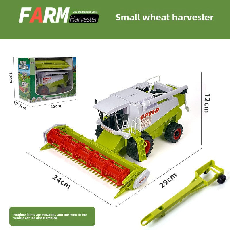 Children's Combine Harvester Model Inertia Toy Tractor for Boys Aged 3