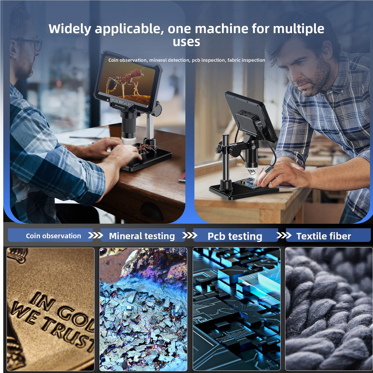 1080P Digital Electron Microscope for Industrial and Educational Use