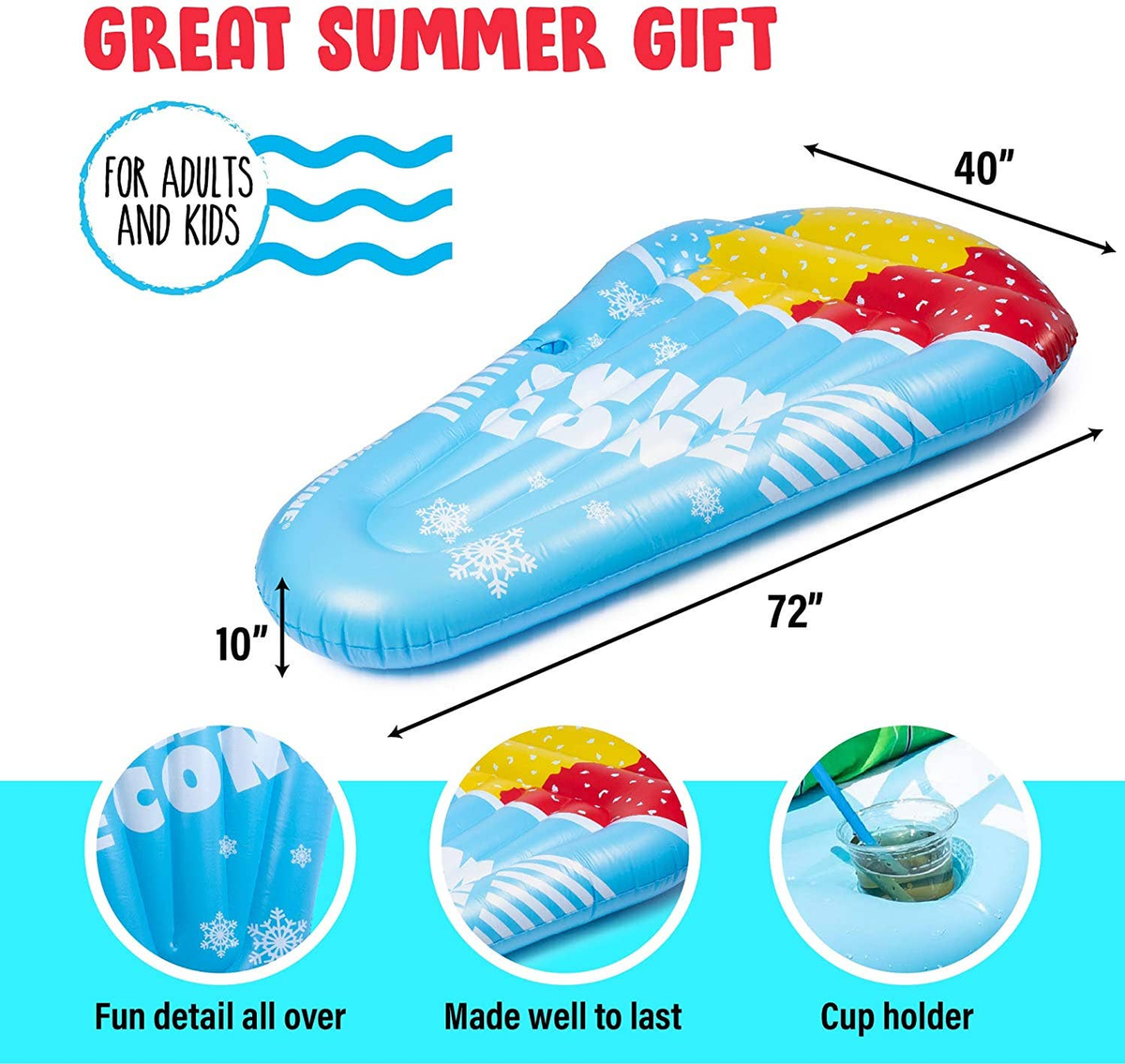 Giant Snow Cone Pool Float