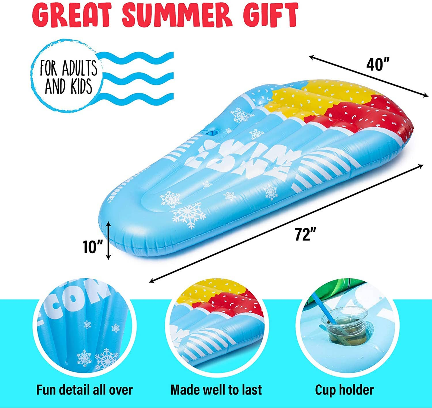 Giant Snow Cone Pool Float
