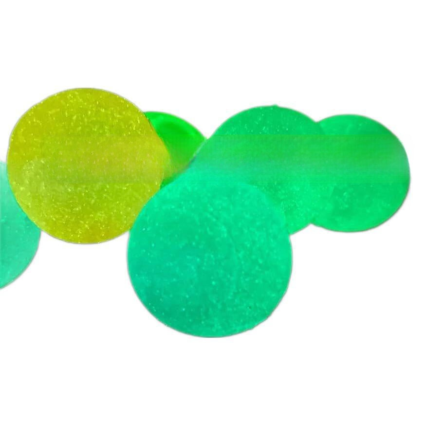 Glow-in-the-dark sticky squeeze balls stuck to a ceiling, photo 4