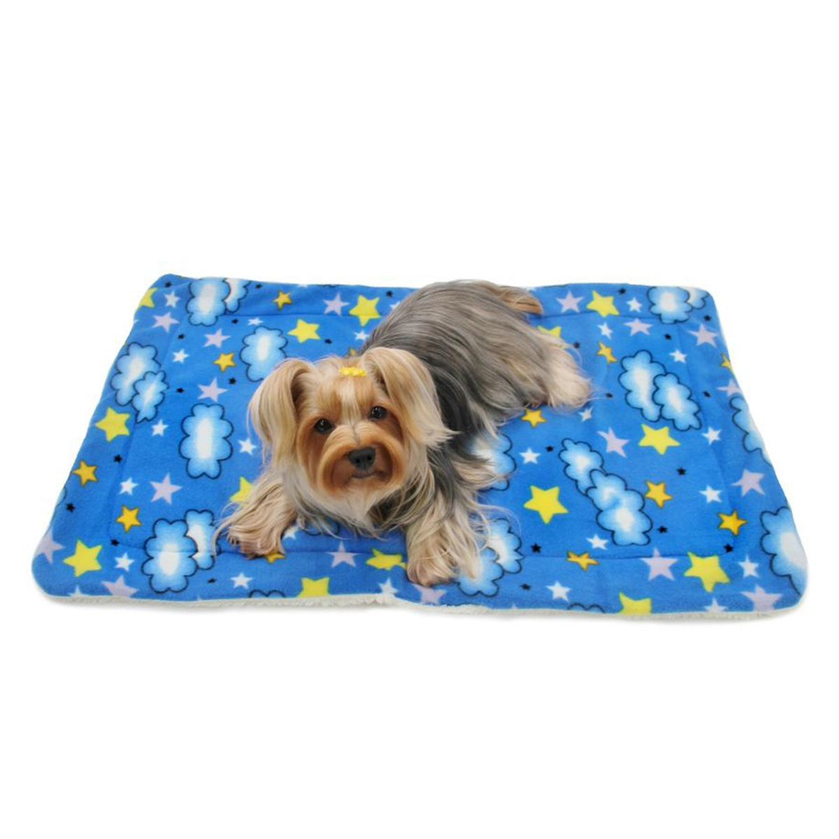 Stars and Clouds Fleece Plush Pet Blanket