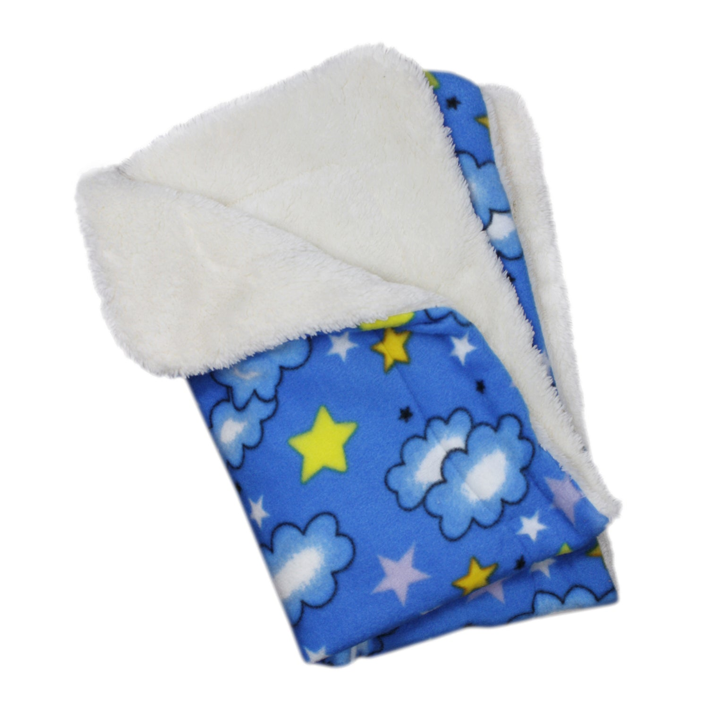 Stars and Clouds Fleece Plush Pet Blanket