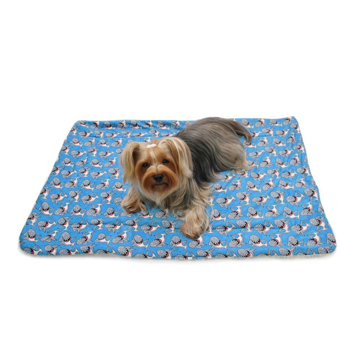 Ultra Soft Minky Silly Sharks Pet Blanket