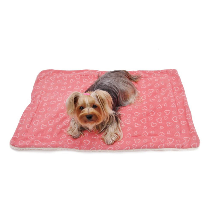 Blush of Love Fleece Plush Dog Blanket