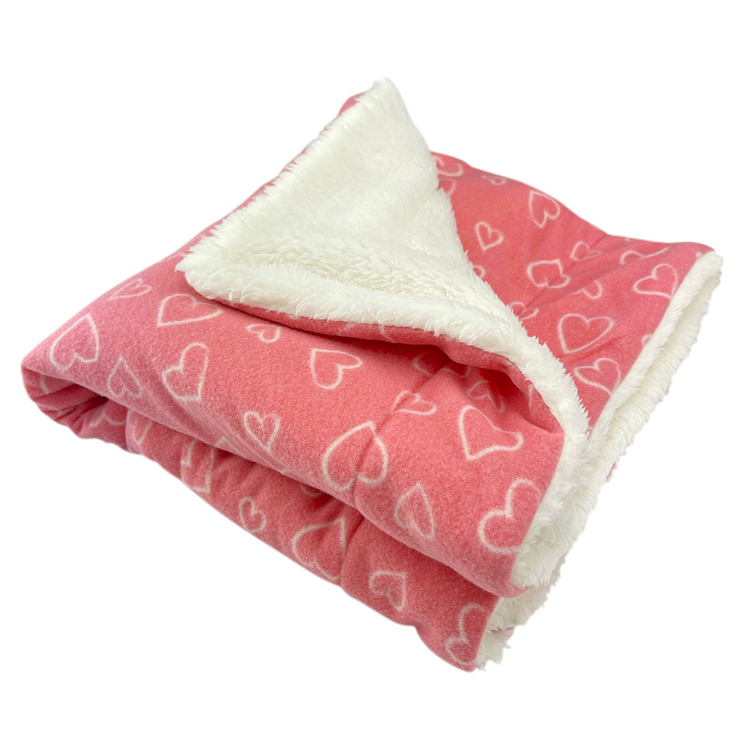Blush of Love Fleece Plush Dog Blanket