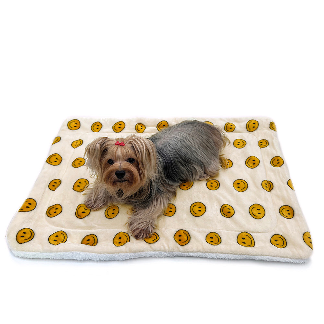 Ultra Plush Happy Face Dog Blanket