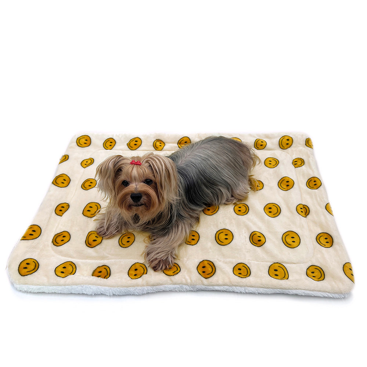Ultra Plush Happy Face Dog Blanket