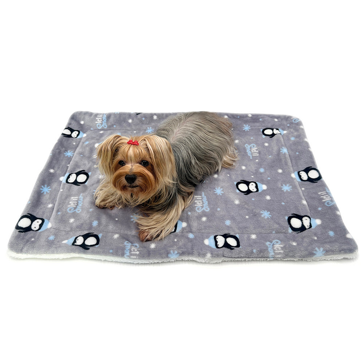 Ultra Thick Plush Penguins Dog Blanket - Small