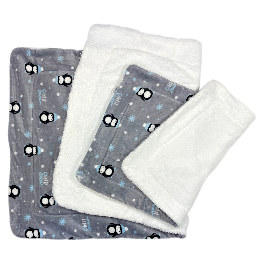 Ultra Thick Plush Penguins Dog Blanket - Small