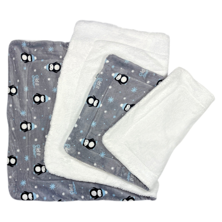 Ultra Thick Plush Penguins Dog Blanket - Small
