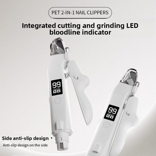 Two-in-One LED Pet Nail Clipper and Grinder