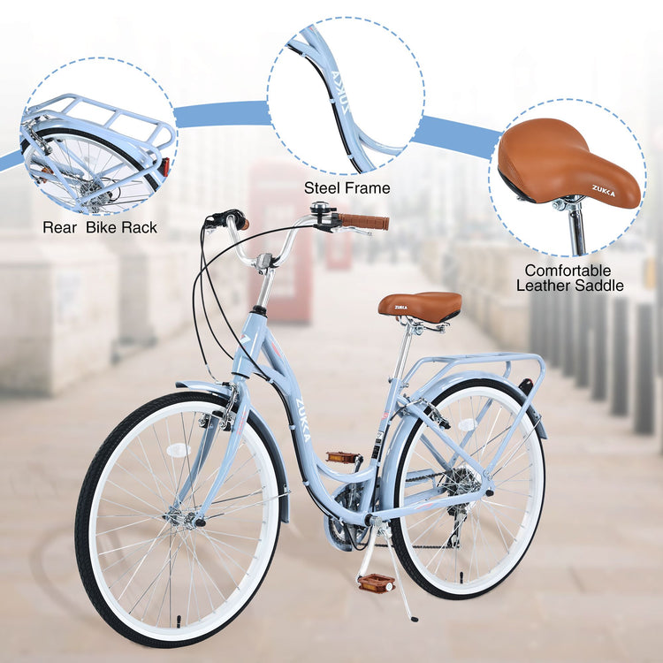 26" Ladies 7-Speed Cruiser Bike lifestyle use