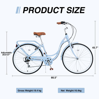 26" Ladies 7-Speed Cruiser Bike ladies 7-speed cruiser bike angle 6