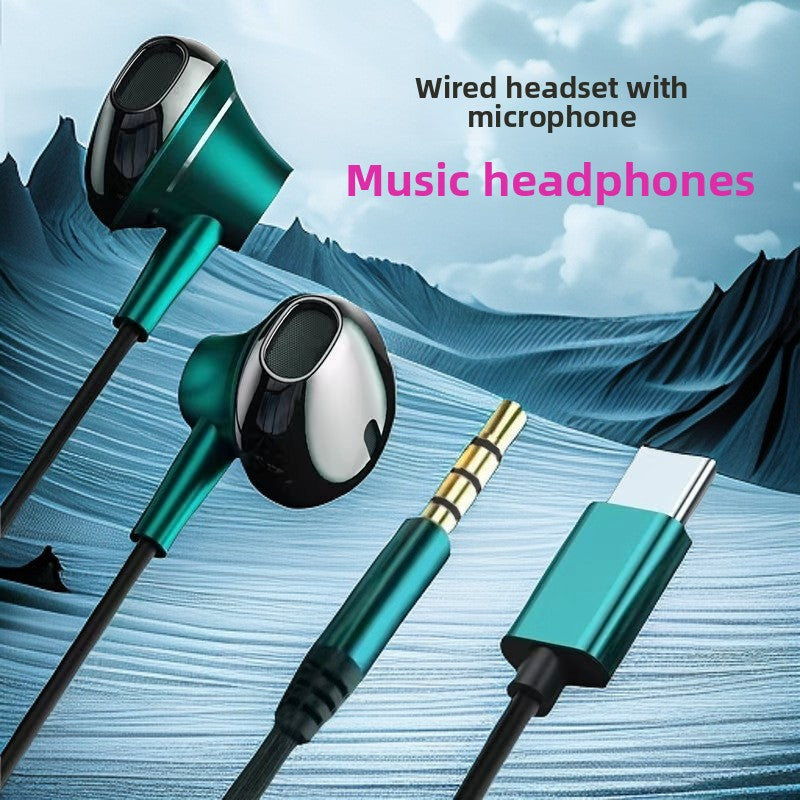 Metal In-Ear Wired Headphones with Microphone