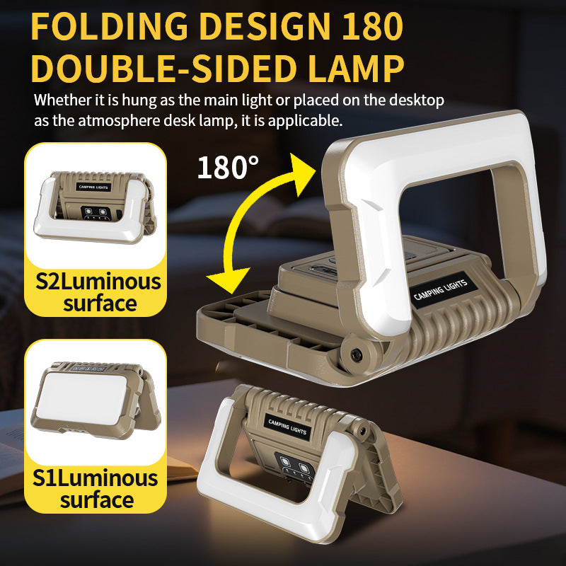 Multi-Light Source Folding Camping Lamp