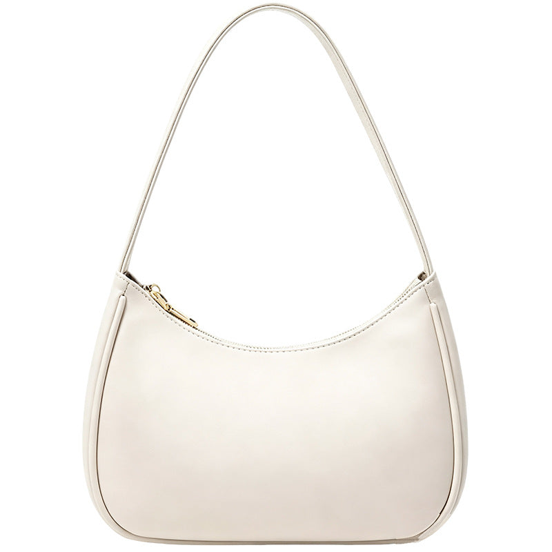 PU Leather Women's Underarm Bag Large Capacity Zipper Tote Handbag
