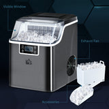 Portable ice maker front view black