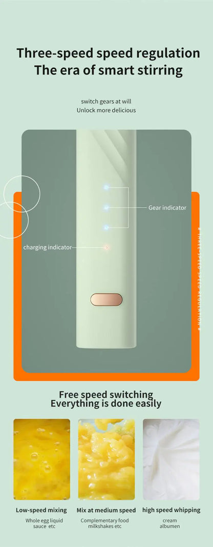 Rechargeable Handheld Milk Frother — USB Electric Foam Maker