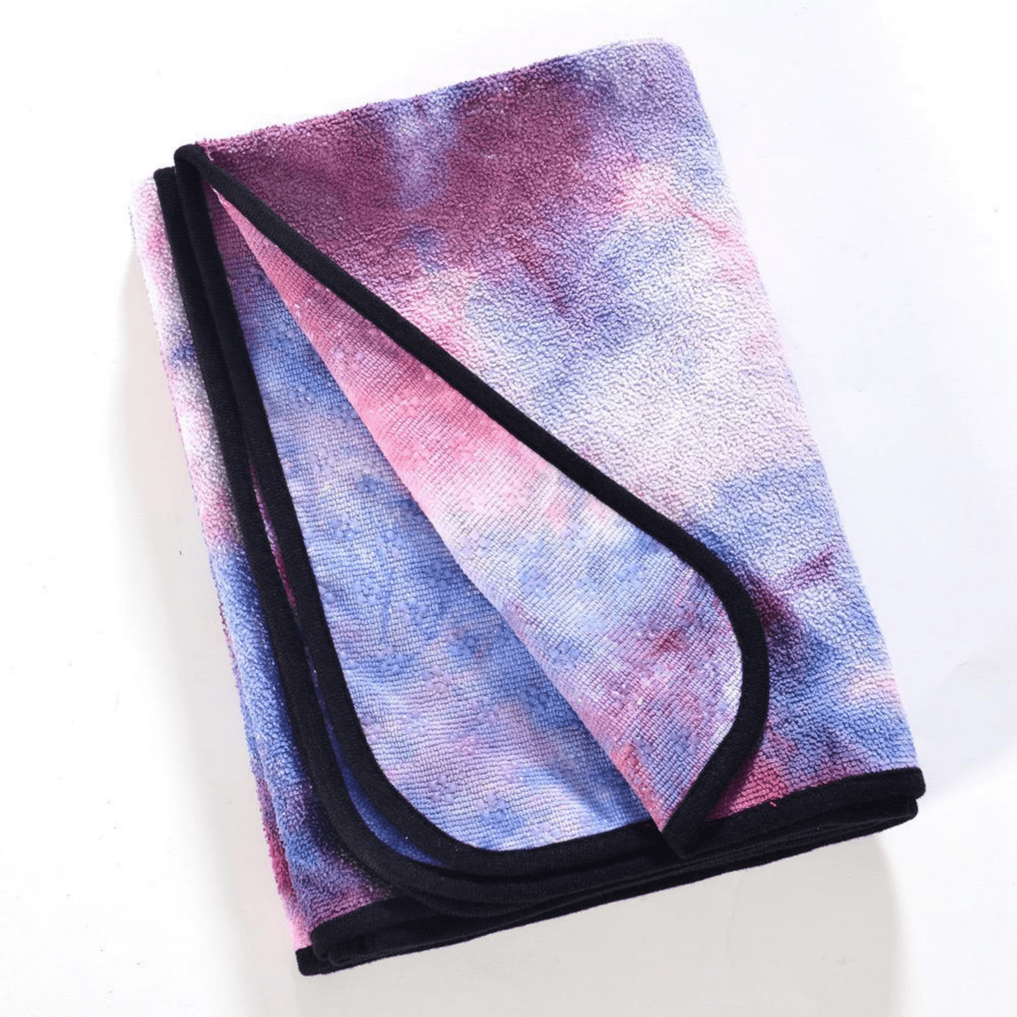 Tie Dye Yoga Mat Towel with Slip-Resistant Grip Dots
