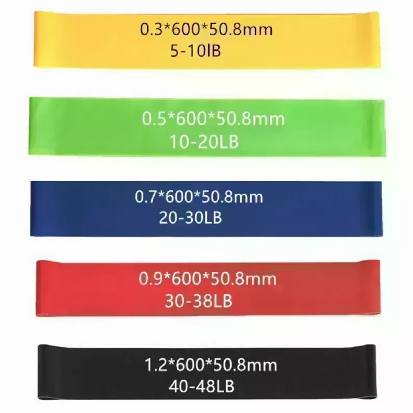 JupiterGear 5-Piece Resistance Body Bands Set with Carry Bag