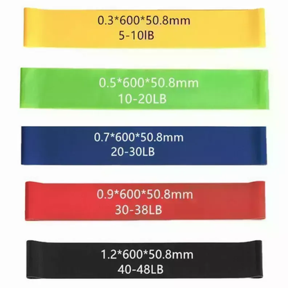 JupiterGear 5-Piece Resistance Body Bands Set with Carry Bag