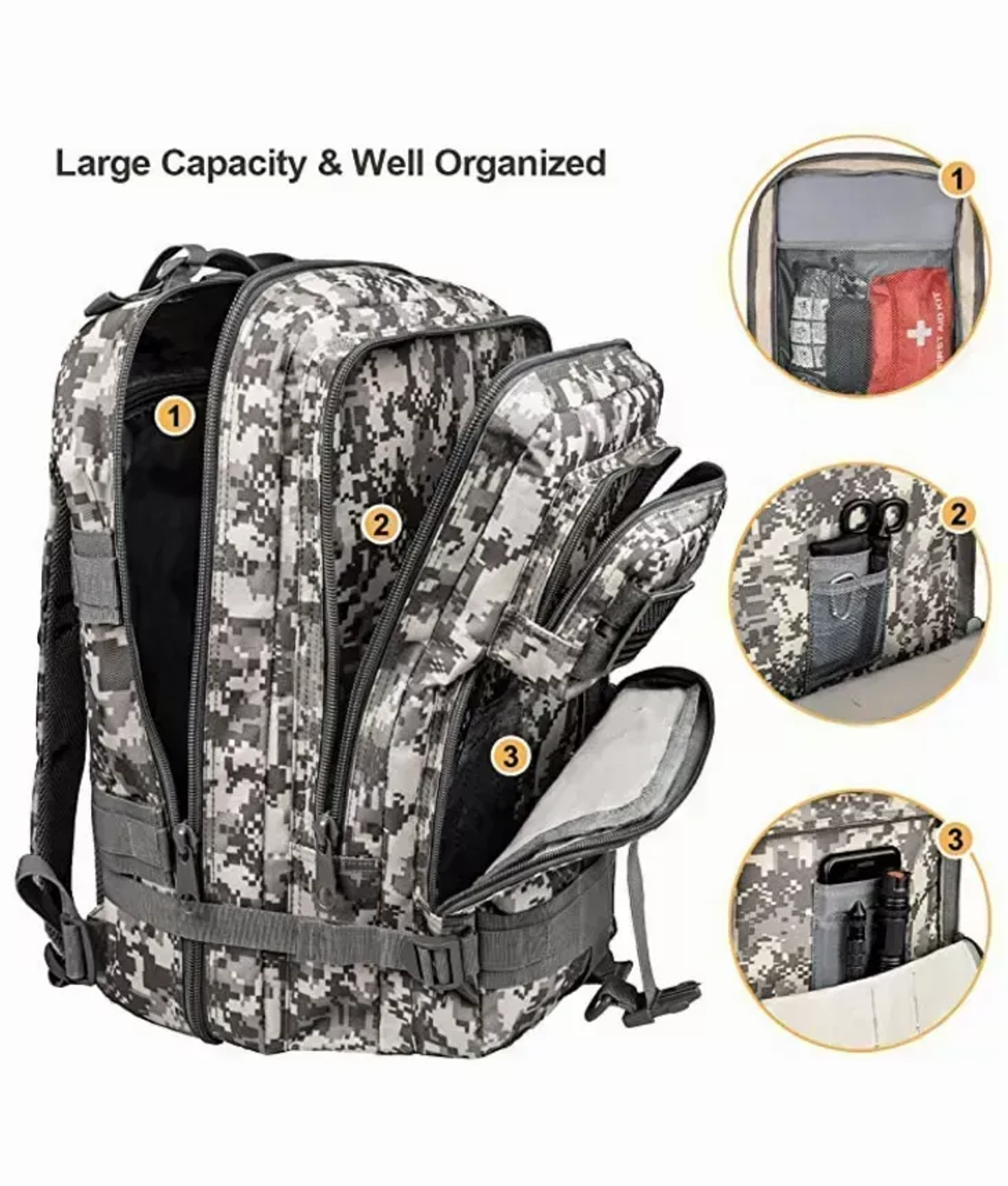 JupiterGear Tactical Military 25L Molle Backpack