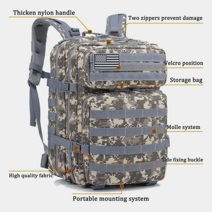 JupiterGear Tactical Military 45L Molle Rucksack Backpack