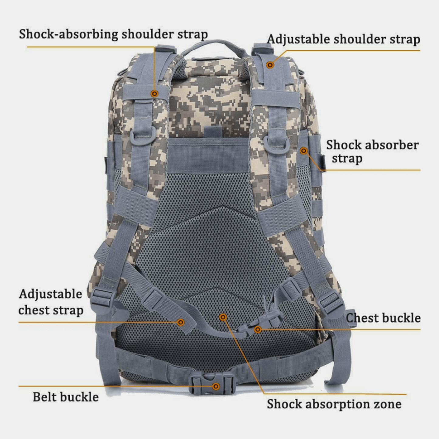 JupiterGear Tactical Military 45L Molle Rucksack Backpack
