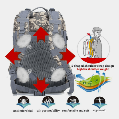 JupiterGear Tactical Military 45L Molle Rucksack Backpack