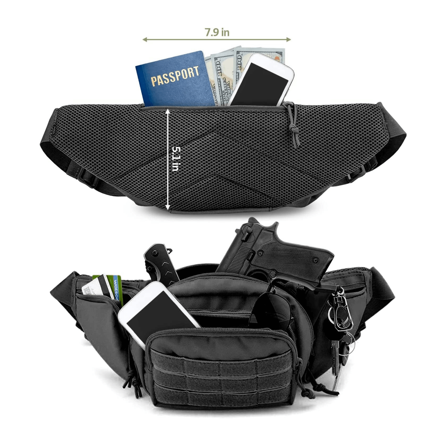 JupiterGear Tactical Military Waist Bag & MOLLE EDC Pouch