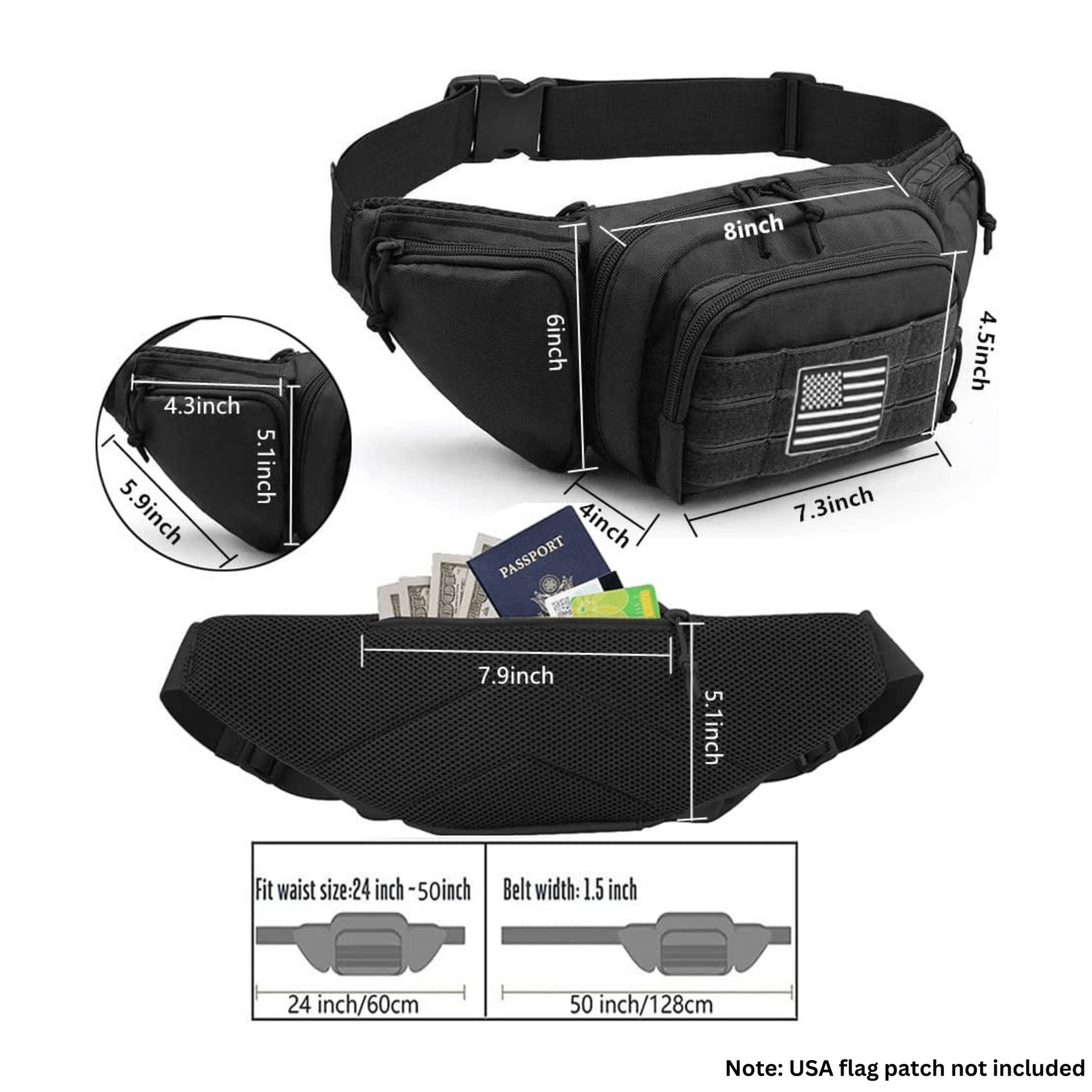 JupiterGear Tactical Military Waist Bag & MOLLE EDC Pouch