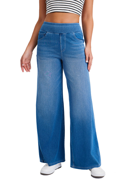 Women's high-waist wide-leg denim pants, photo 5