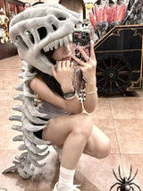 Dinosaur Skeleton Headgear Doll Costume