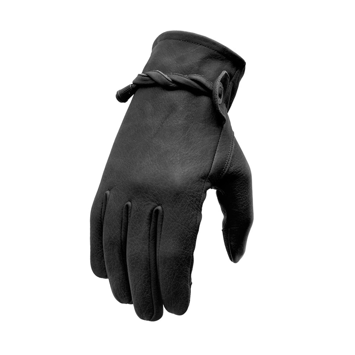 Ranch Men's Motorcycle Leather Gloves - Black