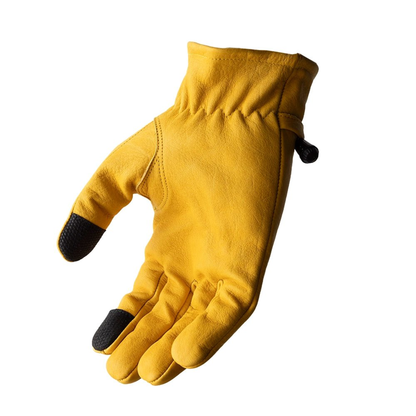 Ranch Men's Motorcycle Leather Gloves - Brown