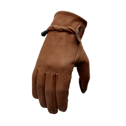 Ranch Men's Motorcycle Leather Gloves - Brown
